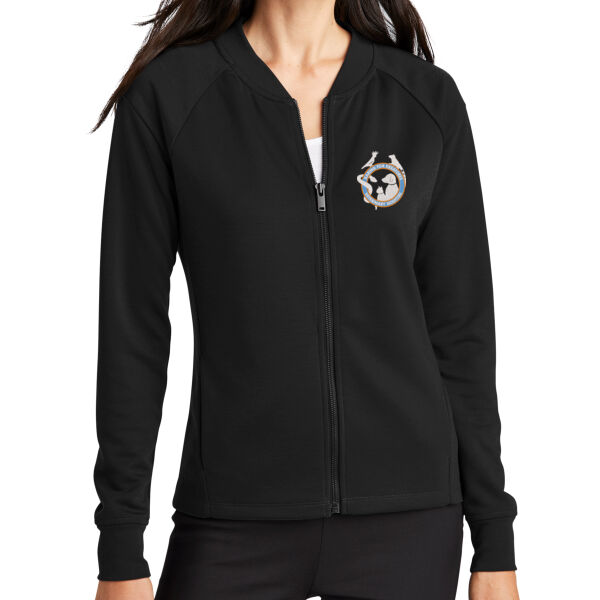 K&K - Women's Double Knit Bomber Thumbnail